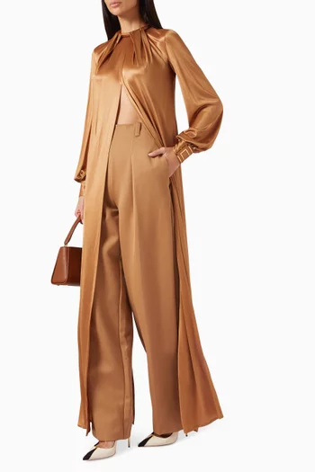 High-waisted Pants in Gabardine