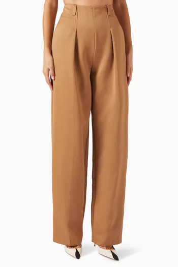 High-waisted Pants in Gabardine
