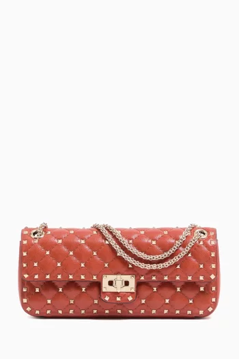 Medium Rockstud Spike Shoulder Bag in Kidskin