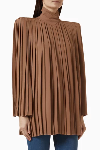 Cady Couture Pleated Top in Silk