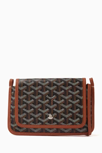 Unused Plumet Crossbody Bag in Goyardine Coated Canvas & Leather