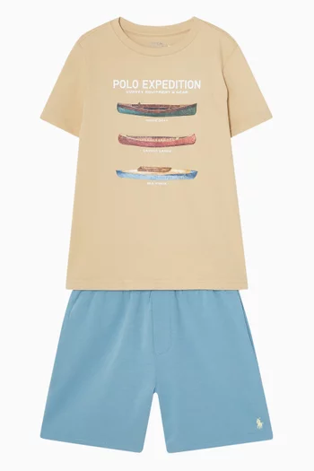 Boat Graphic T-Shirt in Cotton