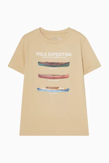 Boat Graphic T-Shirt in Cotton