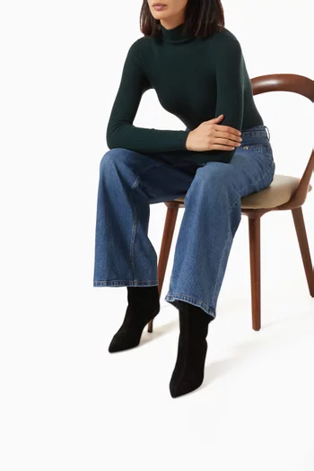 Zip Boots in Goatskin Suede