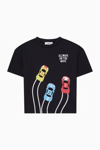 Race Car Graphic T-shirt in Cotton-jersey