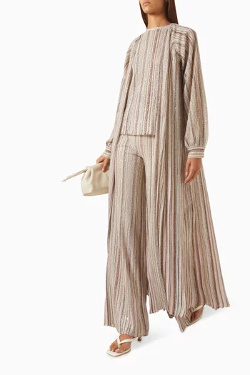 Long Belted Cardigan in Rayon Blend