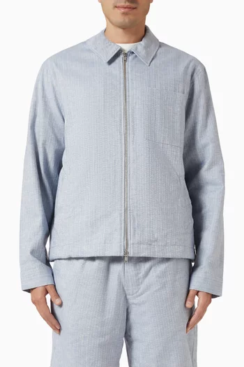 Eldon Herringbone Jacket in Cotton-blend