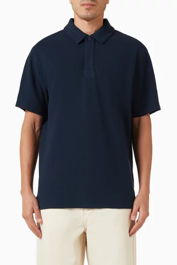Shore Textured Polo Shirt in Organic Cotton