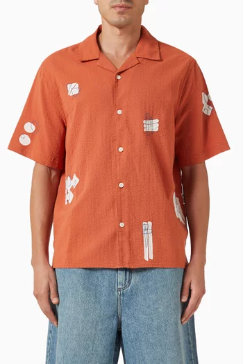 Didcot Scribble Appliqué Shirt in Cotton