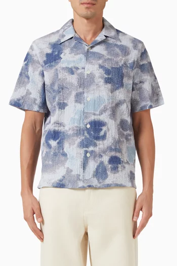 Didcot Watercolour Print Shirt in Cotton