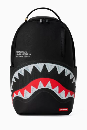 Shark Central Embroidered Backpack