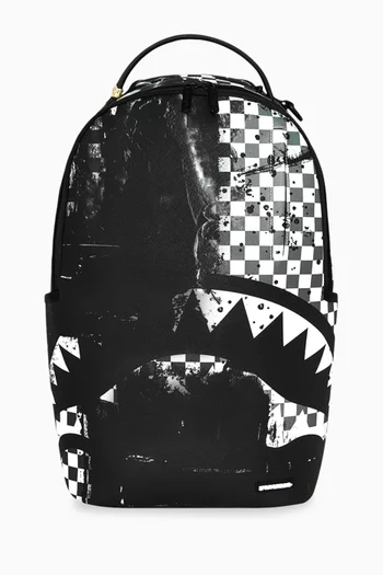 Painted Over Check Backpack