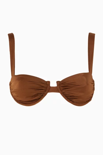 Ariel Ruched Bikini Bra Top