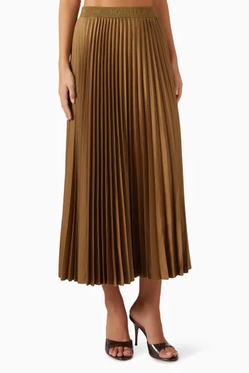 Mllesodo Pleated Skirt in Satin