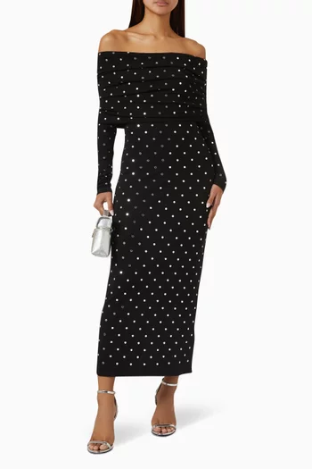 Polka-dot Midi Dress in Jersey