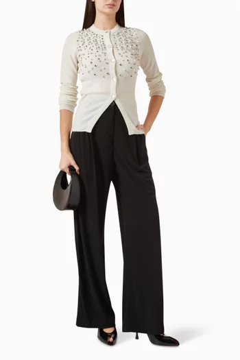 Embellished Cardigan in Knit