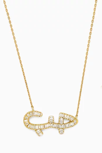 Arabic 'Hobb' Diamond Necklace in 18kt Gold