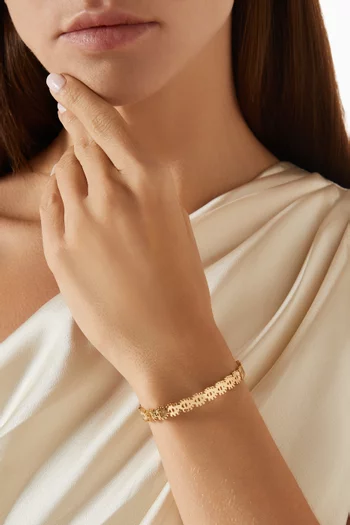 'Ya Ein' Evil Eye Cuff in 18kt Yellow Gold