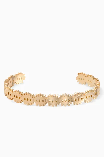 'Ya Ein' Evil Eye Cuff in 18kt Yellow Gold