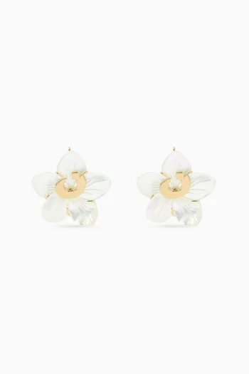 Oula Arabic Letter 'Noon' Earrings in 18kt Gold