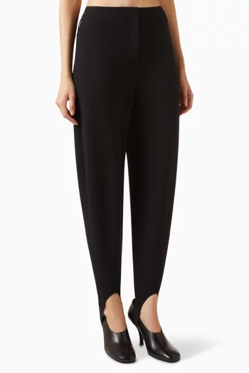 Leather-patch Stirrup Pants