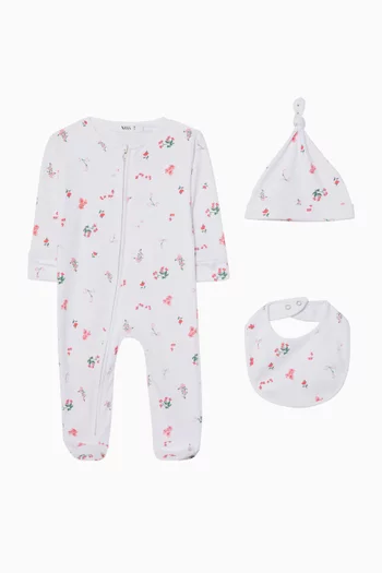 Floral-print Pyjama Set in Jersey