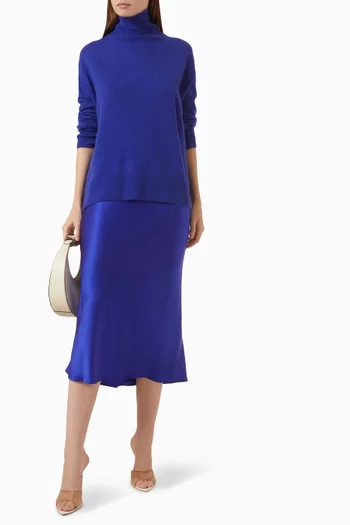 Miranda Scallop-trim Skirt in Silk