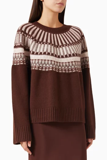 Finley Fair Isle Sweater in Cashmere