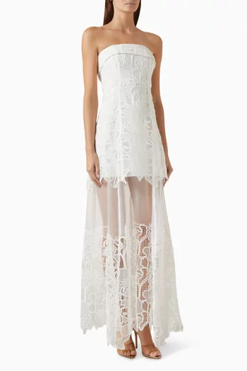 Rennis Embroidered Bustier Gown