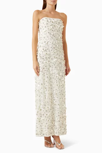 Serafina Strapless Embellished Gown