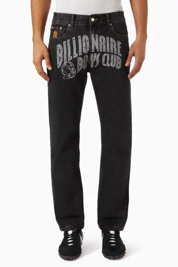 Faded Arch Logo Pants in Denim