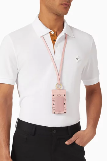 Lanyard ID Card Holder in Visetos Canvas