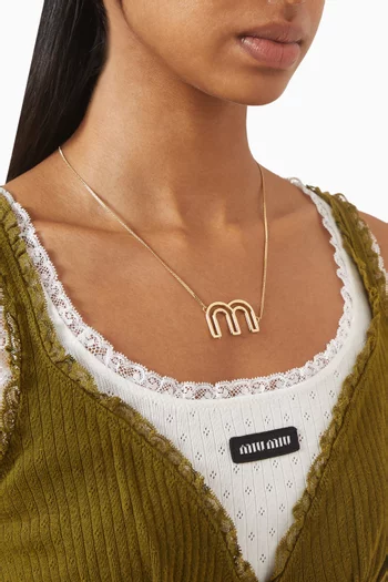 M Necklace in Metal