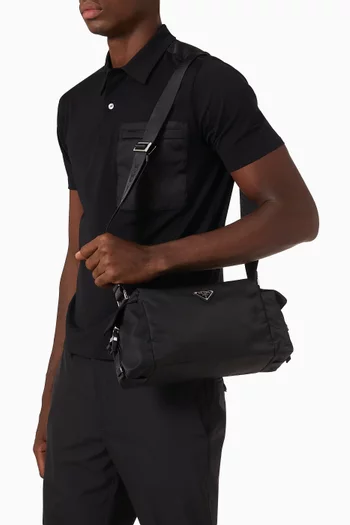 Explore Crossbody Bag in Re-Nylon & Leather
