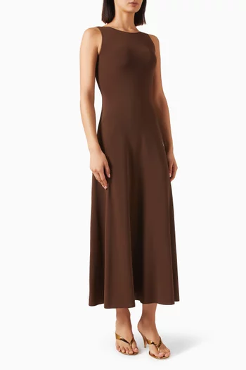 Sculpture Open-back Dress in Jersey