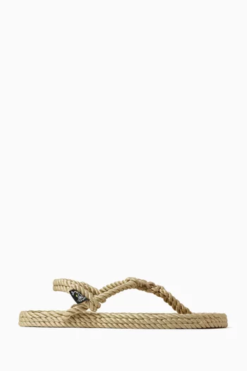 Athena Flat Sandals in Rope