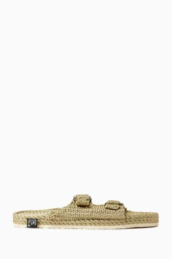 Moses Woven Flat Slides in Rope