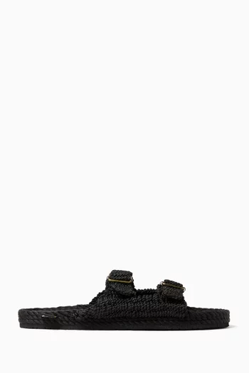 Moses Woven Flat Slides in Rope