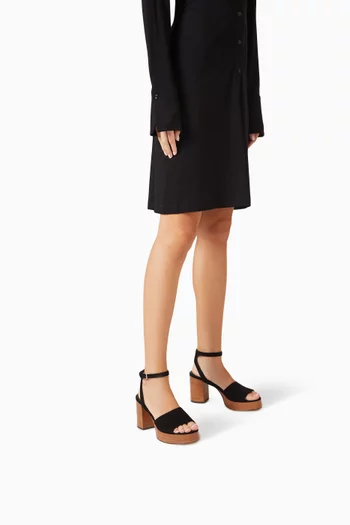 Platform 100 Sandals in Suede