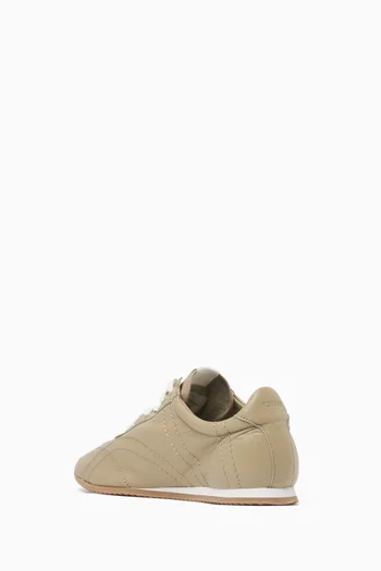 Flex Low Top Sneakers in Leather & Nylon