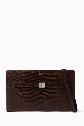 Crossbody Bag in Lizard-embossed Leather