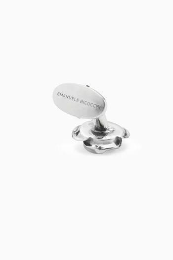 Rose Cufflinks in Sterling Silver