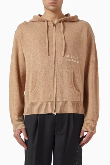 Nightcrawler Knit Zip Hoodie in Wool-blend