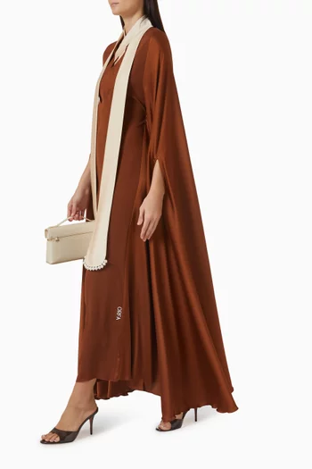 Pearl-embellished Belted Kaftan