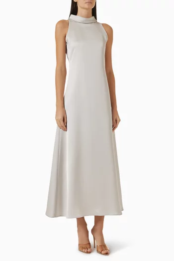 High-neck Maxi Dress