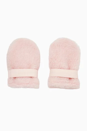 Curly Fur-effect Baby Gloves