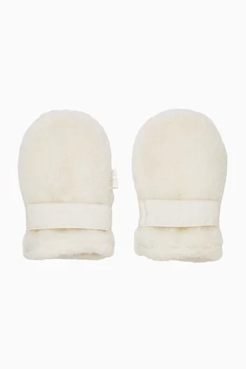 Curly Fur-effect Baby Gloves