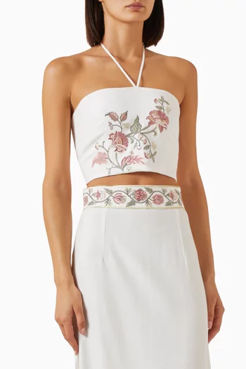 Golsa Top in Linen