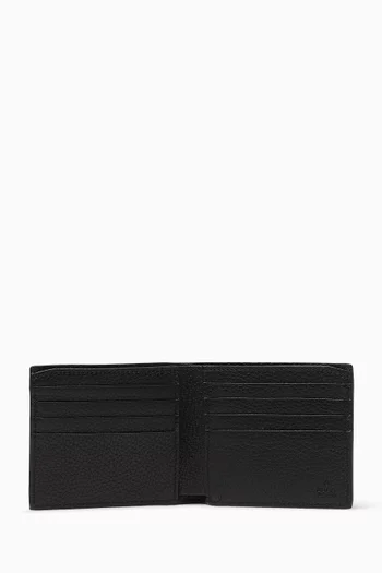 Web Trademark Bifold Wallet in Leather