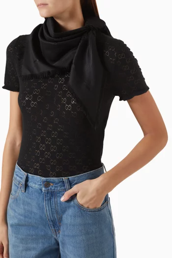 Double G Shawl in Silk-wool